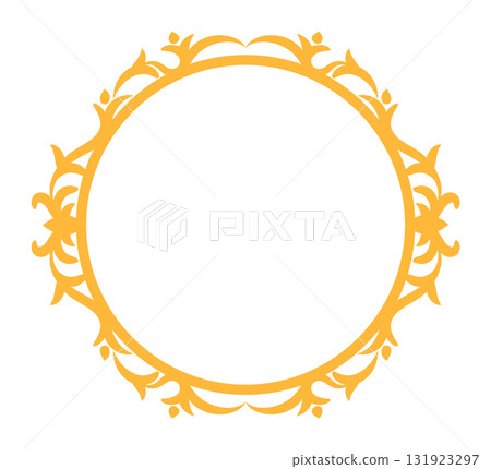 Elegant vintage frame in ornate oval design for decoration Elegant vintage frame in ornate oval design for decoration 131923297