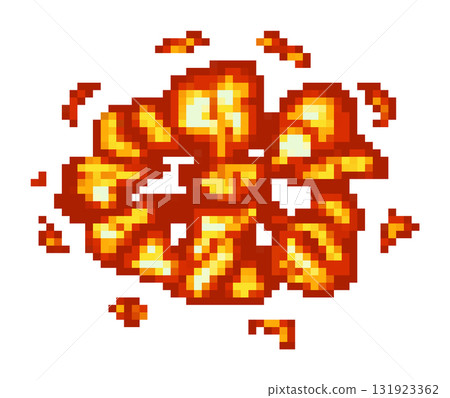 Pixel explosion concept for digital art and design projects 131923362
