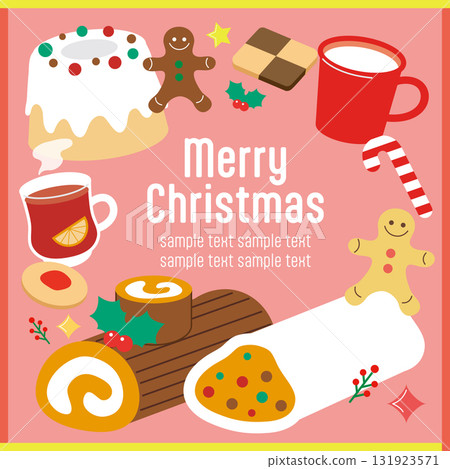 Christmas candy frame pink 131923571