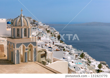 Church bell tower in Imerovigli, Santorini, Greece Church bell tower in Imerovigli, Santorini, Greece 131923770