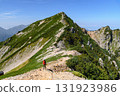 Spectacular mountain views from Mount Karamatsu in the Northern Alps in early autumn Spectacular mountain views from Mount Karamatsu in the Northern Alps in early autumn 131923986