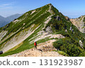 Spectacular mountain views from Mount Karamatsu in the Northern Alps in early autumn Spectacular mountain views from Mount Karamatsu in the Northern Alps in early autumn 131923987