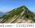 Spectacular mountain views from Mount Karamatsu in the Northern Alps in early autumn Spectacular mountain views from Mount Karamatsu in the Northern Alps in early autumn 131923993