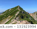 Spectacular mountain views from Mount Karamatsu in the Northern Alps in early autumn Spectacular mountain views from Mount Karamatsu in the Northern Alps in early autumn 131923994