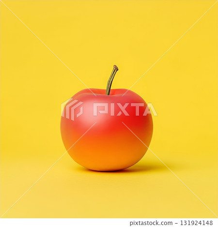 Vibrant Solo Red Nectarine Still Life Displayed Against a Bright Yellow Background for Fresh Appeal Vibrant Solo Red Nectarine Still Life Displayed Against a Bright Yellow Background for Fresh Appeal 131924148