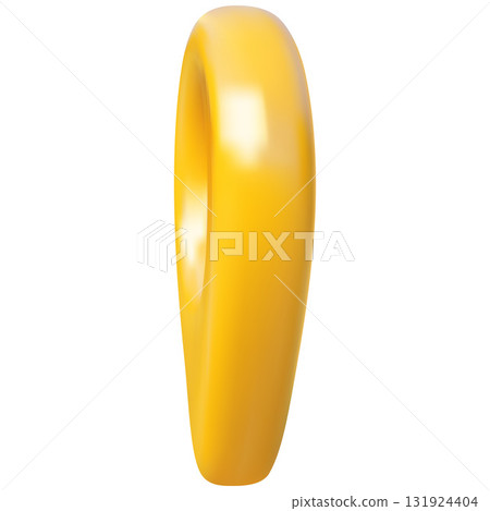 3D location pin on a map, yellow, side view, geolocation, GPS navigation coordinates. 131924404