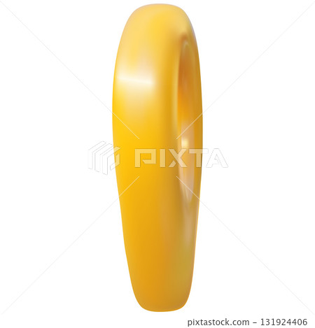 Yellow geotag 3d vector icon, realistic map pin side view, travel app navigation GPS location mark, position map pointer 131924406