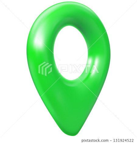Green geotag 3d vector icon, realistic map pin, travel app navigation symbol, GPS location mark, map pointer sign Green geotag 3d vector icon, realistic map pin, travel app navigation symbol, GPS location mark, map pointer sign 131924522