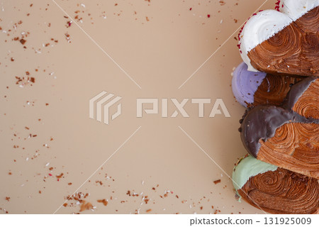 Valentine's Day Birthday holiday present gift idea Coffee cappuccino latte beverage drink Morning breakfast Holiday birthday anniversary shiny candle sparkler on cake Delightful and vibrant 131925009