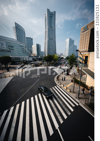 Yokohama Minato Mirai Landmark Tower and intersection Yokohama Minato Mirai Landmark Tower and intersection 131925131