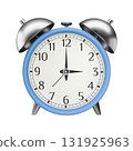 3D realistic alarm clock with metallic bell 131925963