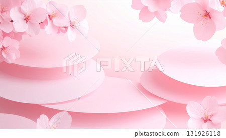 Cherry blossom and pink stage background 131926118