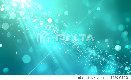 A refreshing green fantasy space with dancing lights 131926120