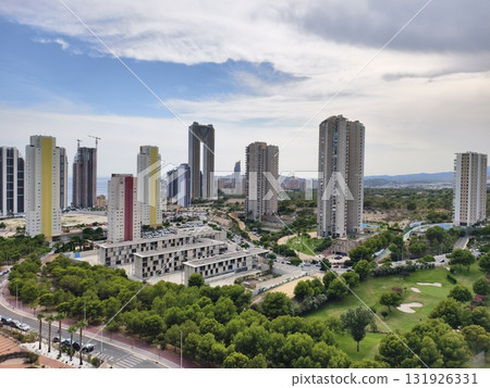 A Stunning Urban Skyline Featuring Impressive Green Spaces and Contemporary Modern Architecture 131926331