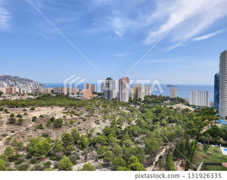 Breathtaking Coastal View That Overlooks Both the Vibrant City and Beautiful Nature 131926335