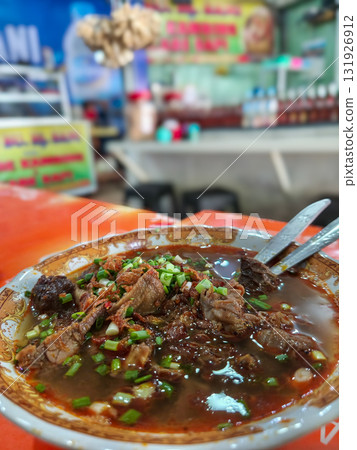 Kari Kambing or Savory Indonesian goat curry from Surabaya, rich in spices and flavor. Kari Kambing or Savory Indonesian goat curry from Surabaya, rich in spices and flavor. 131926912