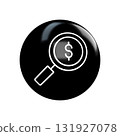 magnifying glass with a dollar sign icon 131927078