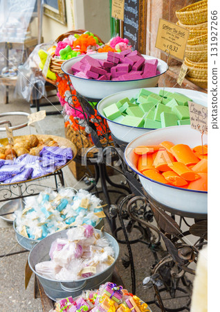 Colorful soap made with natural ingredients Colorful soap made with natural ingredients 131927266