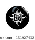 ai mind chip on black button 131927432