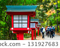 [Tokyo] Lanterns lined up along the approach to Takao-san Yakuo-in Temple 131927683