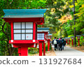 [Tokyo] Lanterns lined up along the approach to Takao-san Yakuo-in Temple 131927684