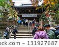 [Tokyo] The beautiful autumn leaves at the gate of Takao-san Yakuo-in Temple 131927687