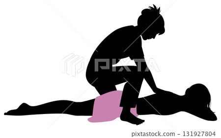 Woman receiving a massage 131927804