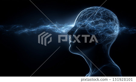 The brain relaxes and emits light (parasympathetic nervous system) 131928101