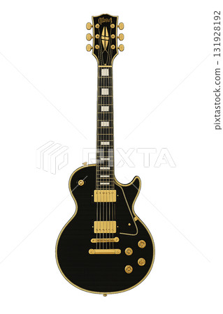 黑色 Les Paul Custom（金色零件）| 電吉他插圖 | 豪華搖滾吉他 131928192