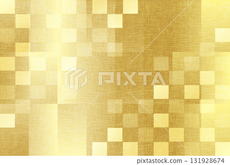 Gold Japanese pattern New Year's card pattern background 131928674