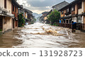 water flood in the city 131928723