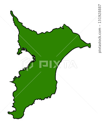 千葉縣地圖(綠色邊框) 千葉縣地圖(綠色邊框) 131928887