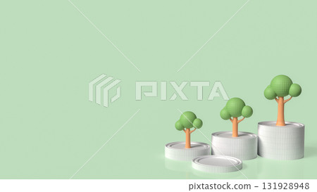 The Tree and coins for Earn or Business concept 3d Rendering. The Tree and coins for Earn or Business concept 3d Rendering. 131928948