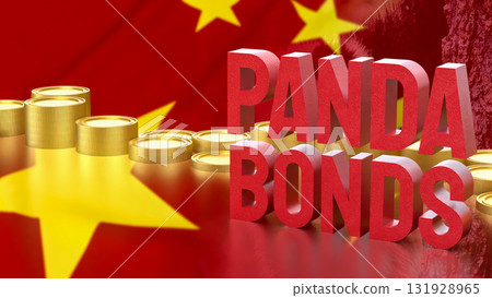 The Panda Bonds for Chinese Business concept 3d Rendering. 131928965