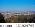 View of the east side from Konpiradai Park in Takaomachi (Mount Takao), Hachioji City, Tokyo (towards Hachioji city and downtown) 131929795