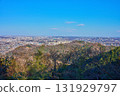 View of the east side from Konpiradai Park in Takaomachi (Mount Takao), Hachioji City, Tokyo (towards Hachioji city and downtown) 131929797