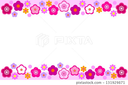 Plum blossom frame white space 131929871