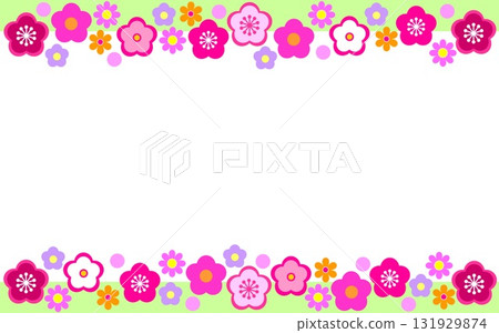 梅花框留白 梅花框留白 131929874
