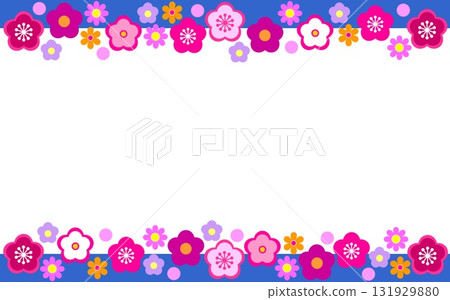 Plum blossom frame white space 131929880