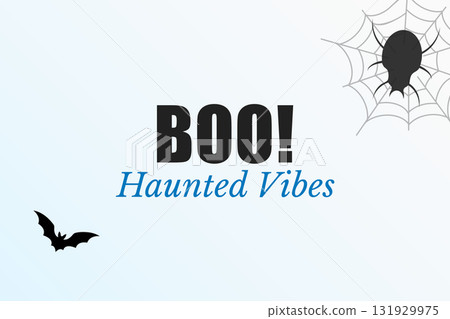 Boo Haunted Vibes Halloween Poster 131929975