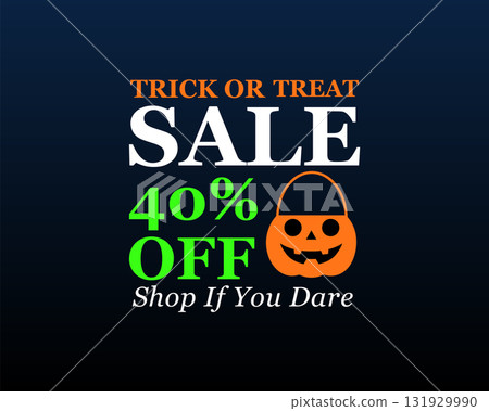 Halloween Trick or Treat Discount Design 131929990