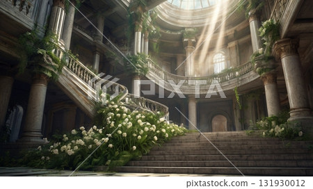 A stairway to heaven enveloped in light and clouds - a fantastical journey of dreams A stairway to heaven enveloped in light and clouds - a fantastical journey of dreams 131930012