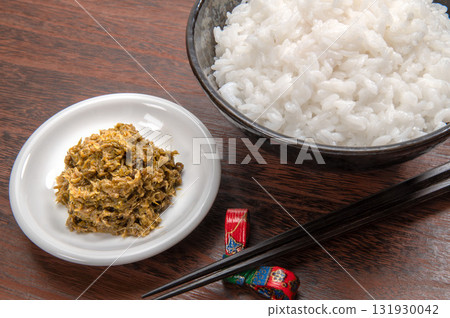 Japanese butterbur miso and white rice 131930042