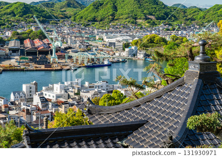 <Hiroshima Prefecture> Panoramic view of Onomichi cityscape and hilltop view <Hiroshima Prefecture> Panoramic view of Onomichi cityscape and hilltop view 131930971