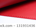 shiny red leather texture isolated on white background 131931436