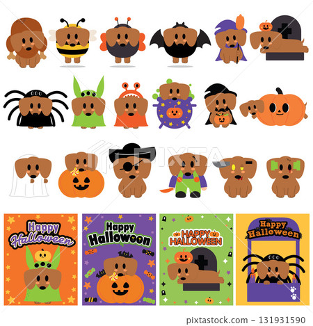 Dachshund dog Halloween 131931590