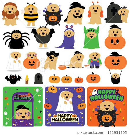 Golden dog halloween costume 131931595