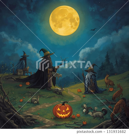 Halloween Night Scene 19 Halloween Night Scene 19 131931682