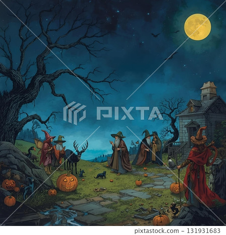 Halloween Night Scene 20 Halloween Night Scene 20 131931683