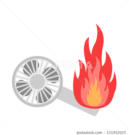 Ignition handy fan illustration 131932025